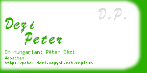 dezi peter business card